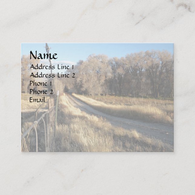 Cartão De Visita Estrada ao reino médio (Frente)