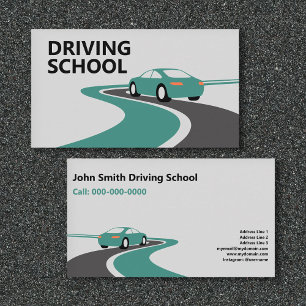 Cartão De Visita Estrada Curva - Auto Escola