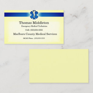 Cartão De Visita Estrela amarela do Marinho de vida útil EMS/Cartão