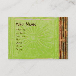 Cartão De Visita ESTRELA DA MANHÃ, MONOGRAMA verde