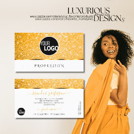 Cartão De Visita Estrelas de brilho amarelo esbranquiçadas cor de l