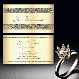 Cartão De Visita Estrelas de brilho do Ouro de efeito Dourado luxuo