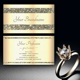 Cartão De Visita Estrelas de cintilação do Ouro de efeito Dourado