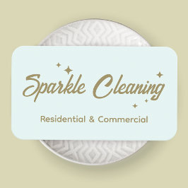 Cartão De Visita Estrelas de Retro de Limpeza de Casa