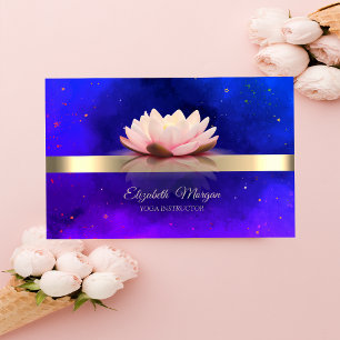 Cartão De Visita Estrelas Douradas e Elegantes de Strike Lotus