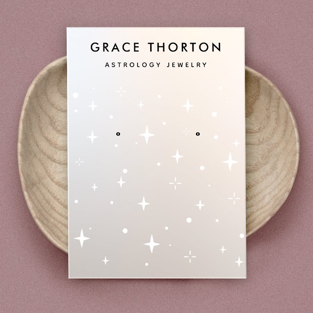 Cartão De Visita Estrelas Elegantes Modernas Ouvindo Joias Ocupadas (Criador carregado)