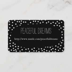 Cartão De Visita Estrelas preto e branco