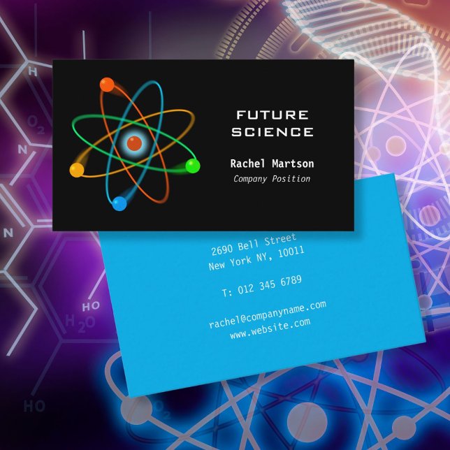 Cartão De Visita Estrutura atômica da ciência moderna (Modern Science Atomic Structure Business Card)