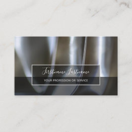 Cartão De Visita Estruturas de liga metálica abstrato dourada e bar