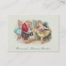 Cartão De Visita Estúdio da dança de Vintag/cartão de visita