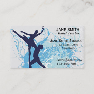 Cartão De Visita Estúdio da dança dos estúdios do balé do profe