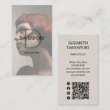 Estúdio de Cabelo Moderno Código Qr Social Foto Mo
