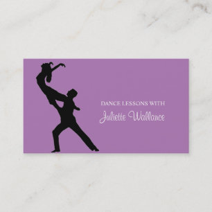 Cartão De Visita Estúdio de Dança Profissional, Negócios de Instrut