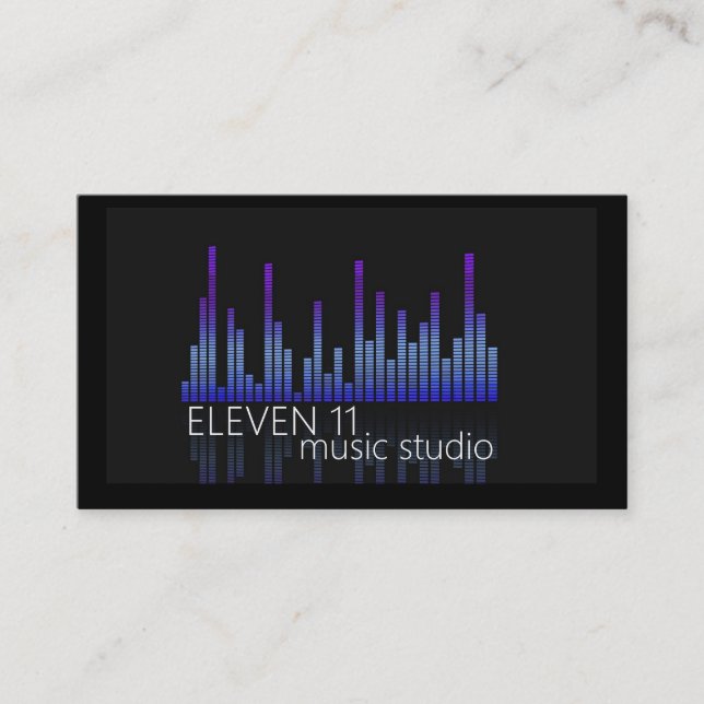 Cartão De Visita Estúdio de Gravação de Música Profissional (Frente)