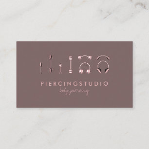 Cartão De Visita Estúdio de Tatuagem Especialista em Piercing Rose 