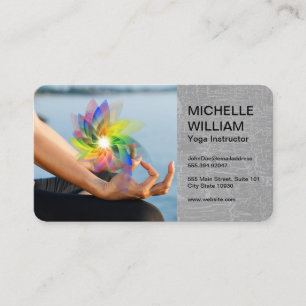 Cartão De Visita Estúdio de Yoga Meditação Espaço de Saúde
