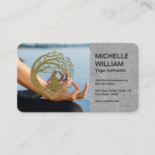 Cartão De Visita Estúdio de Yoga Meditação Saúde Mental