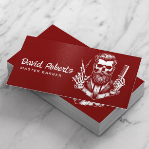 Cartão De Visita Estylist para o cabelo vermelho profissional do cr