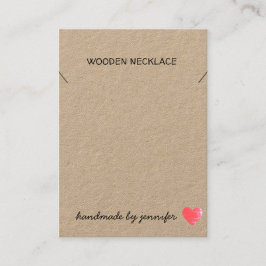 Cartão De Visita Eu adoro Coração Feita à Mão Pelo Nome Colar Cute