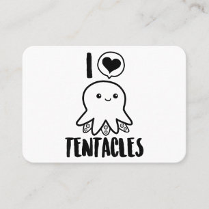 Cartão De Visita Eu Adoro Tentáculos T-shirt Cute Octopus Tee