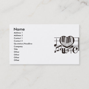 CARTÃO DE VISITA EU AMO A MÚSICA