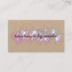 Cartão De Visita Eu amo estrelas feitas à mão com nome nas redes 