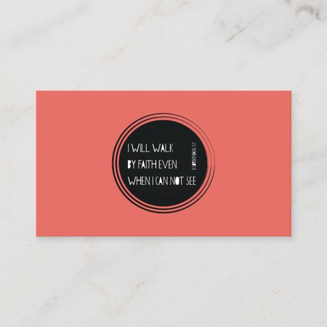 Cartão De Visita Eu andarei pela fé (Frente)