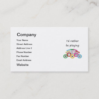 Cartão De Visita Eu preferencialmente estaria jogando o bingo