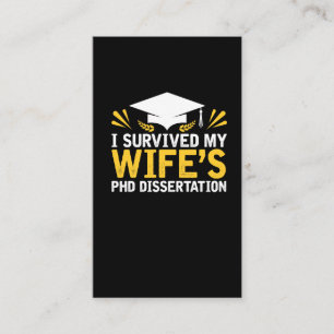 Cartão De Visita Eu sobrevivi à dissertação do PhD da minha espo