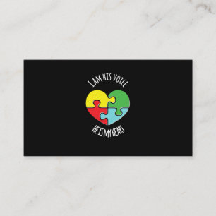 Cartão De Visita Eu Sou Sua Voz Autismo Sensibilização Camiseta Mãe