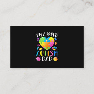 Cartão De Visita Eu sou um Pai Autismo orgulhoso Sensibilização