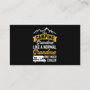 Cartão De Visita Eu Sou Uma Avó De Acampamento