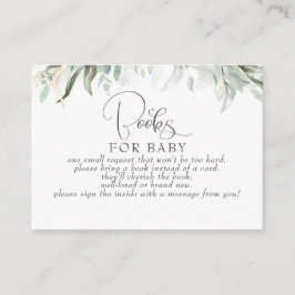 Cartão De Visita Eucalyptus Dourado Greenery Baby Books
