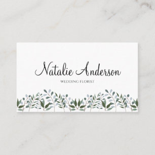 Cartão De Visita Eucalyptus Greenery Floral