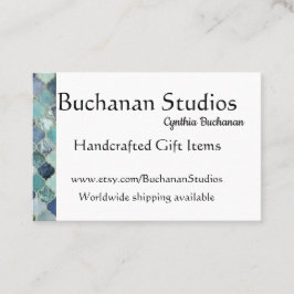 Cartão De Visita Euro Large Personalize Texto memorável Blues