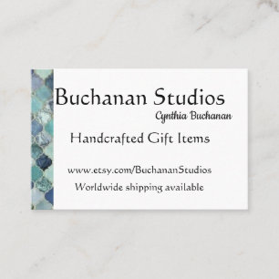 Cartão De Visita Euro Large Personalize Texto memorável Blues