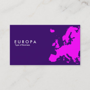Cartão De Visita EUROPA Magenta - Violeta Escuro