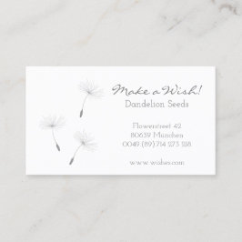 Cartão De Visita Europeia *Faça uma semente de Blowball com desejo*