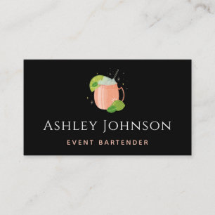 Cartão De Visita Evento Bartender Limão Tropical Citrus Cocktail Le