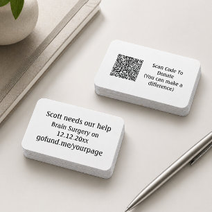 Cartão De Visita Evento de arrecadação de fundos para amigo QR code