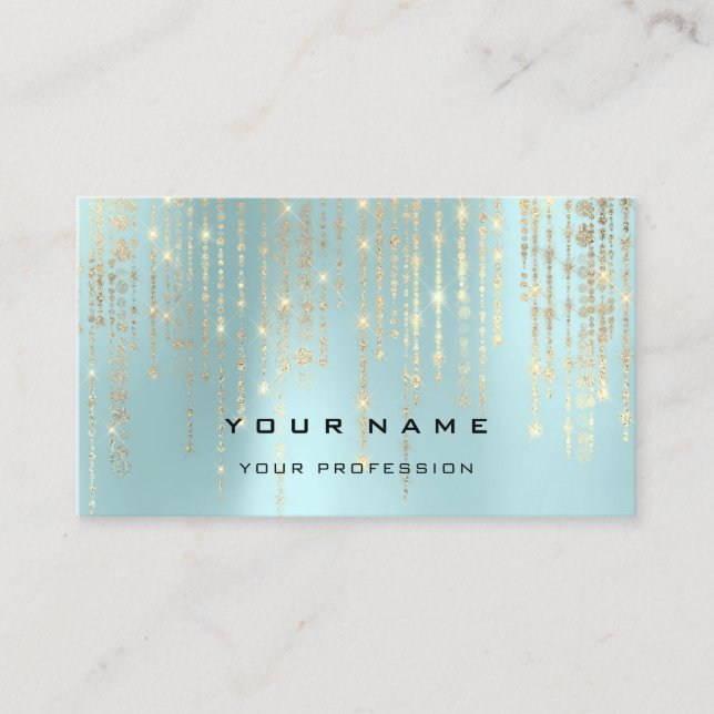 Cartão De Visita Evento Planejador Pearam Água Diamante Aqua (Frente)