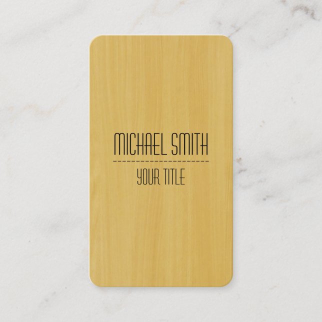 Cartão De Visita Exame de Grãos de Madeira Profissional #10 (Frente)