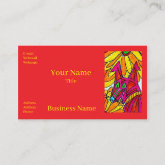 Cartão De Visita Excited Colorful Dog Business Cards