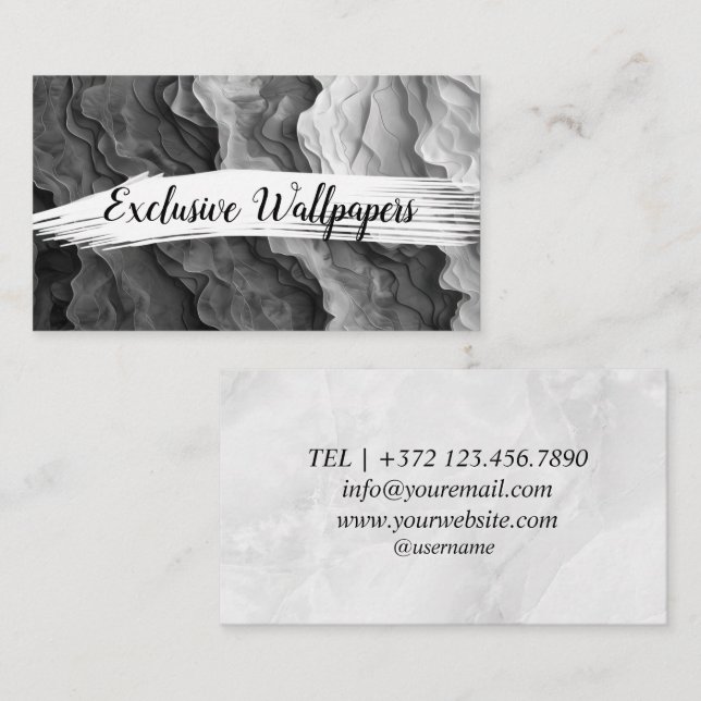 Cartão De Visita Exclusive Handmade Luxury Wallpapers (Frente/Verso)