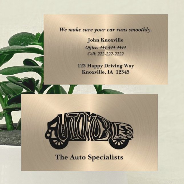 Cartão de visita exclusivo da indústria automática (Criador carregado)