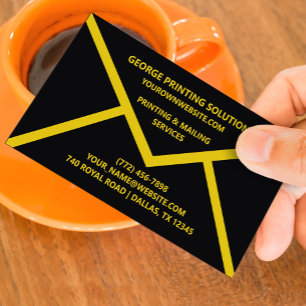 Cartão de visita exclusivo de forma de envelope