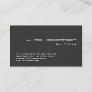 Cartão de visita exclusivo Elegante de Cinza Stand