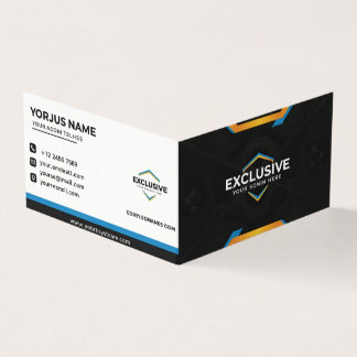 Cartão de visita Exclusivo preto