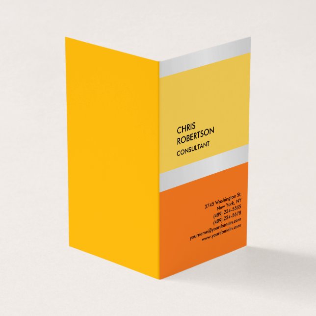 Cartão De Visita Exclusivo Único Moderno (Exterior)