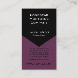 Cartão de visita executivo da borda, beringela